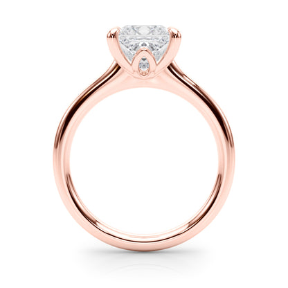 Lab-Grown D-VVS Princess Cut Diamond Solitaire Engagement Ring.