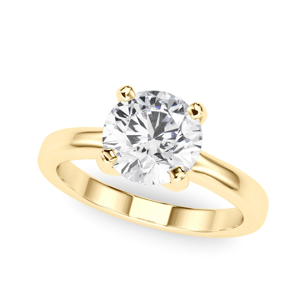 0.50ct Solitaire Round Lab Grown Diamond White Gold Prong Set Engagement Ring