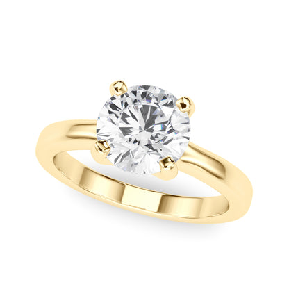0.50ct Solitaire Round Lab Grown Diamond White Gold Prong Set Engagement Ring