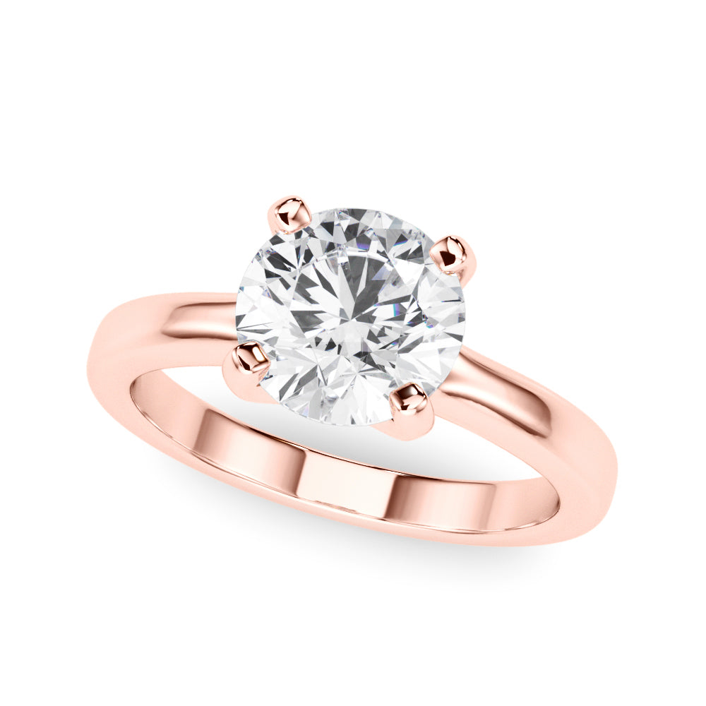 0.50ct Solitaire Round Lab Grown Diamond White Gold Prong Set Engagement Ring