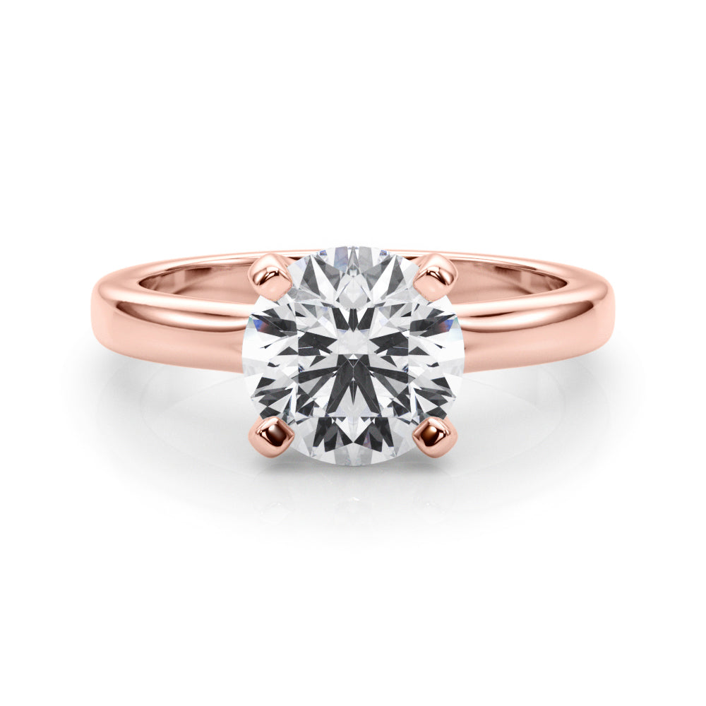 0.50ct Solitaire Round Lab Grown Diamond White Gold Prong Set Engagement Ring