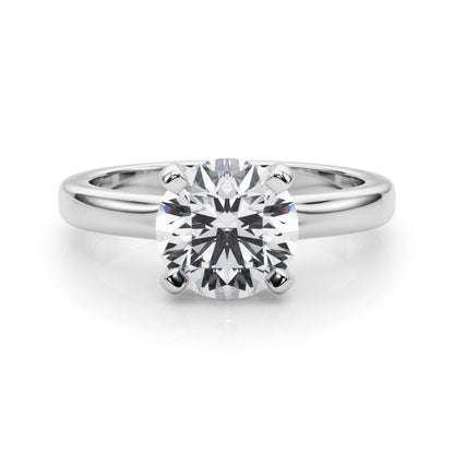 0.50ct Solitaire Round Lab Grown Diamond White Gold Prong Set Engagement Ring