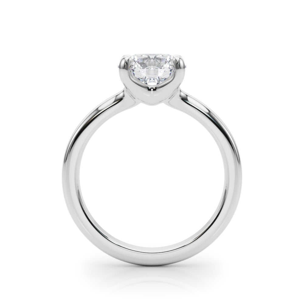 0.50ct Solitaire Round Lab Grown Diamond White Gold Prong Set Engagement Ring