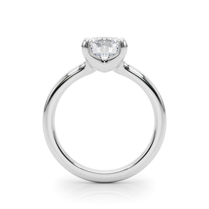 0.50ct Solitaire Round Lab Grown Diamond White Gold Prong Set Engagement Ring