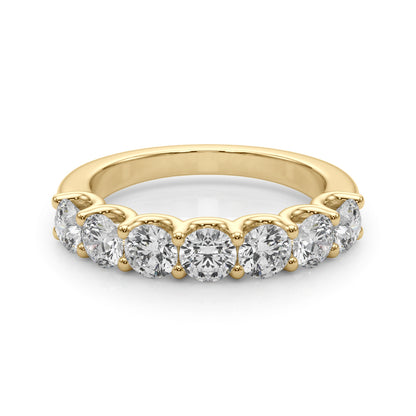 Lab Grown Round Diamond 7 Stone U Prong Set Diamond Ring D Color VVS Clarity