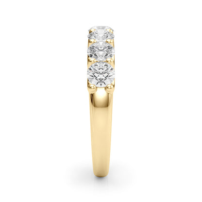 Lab Grown Round Diamond 7 Stone U Prong Set Diamond Ring D Color VVS Clarity
