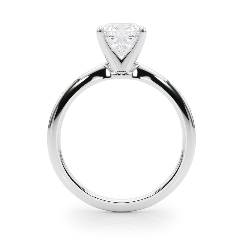 IGI Lab-Grown Cushion Diamond Four Prong Solitaire Engagement Ring, D Color VVS Clarity