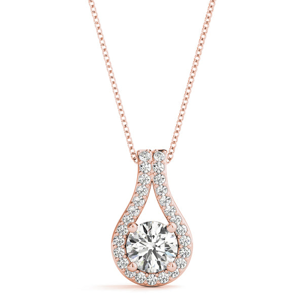 Natural Round 4 Prong Solitaire Pendant – Classic Elegance