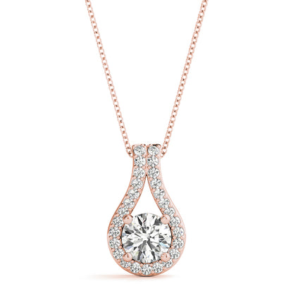 Natural Round 4 Prong Solitaire Pendant – Classic Elegance