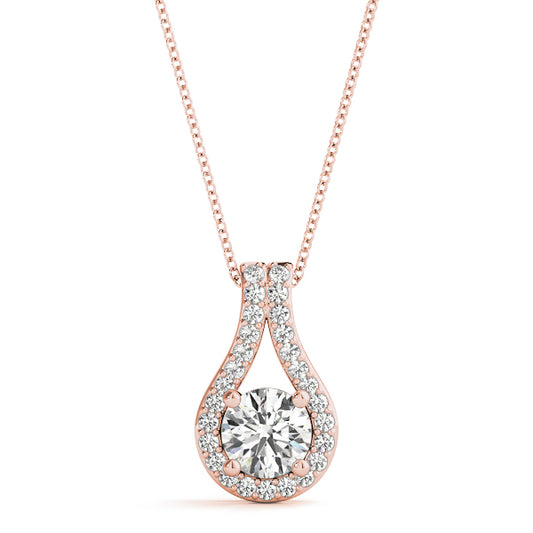 Natural Round 4 Prong Solitaire Pendant – Classic Elegance