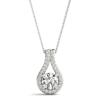 Natural Round 4 Prong Solitaire Pendant – Classic Elegance