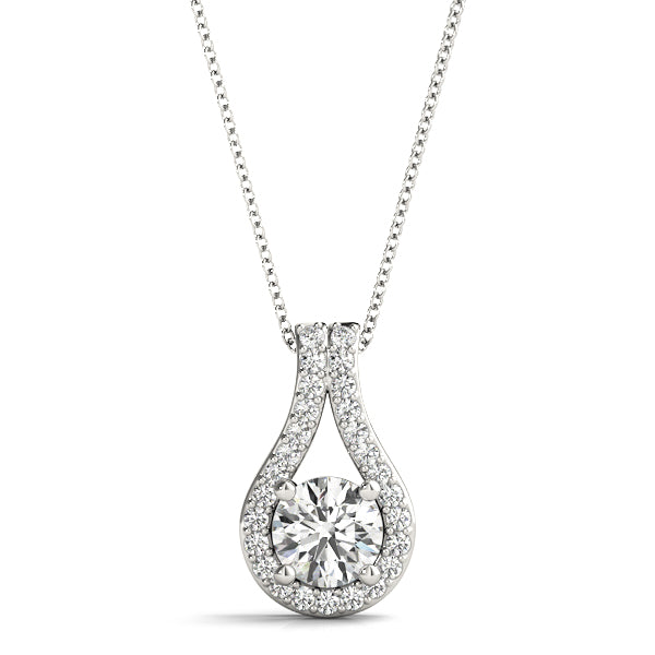 Natural Round 4 Prong Solitaire Pendant – Classic Elegance