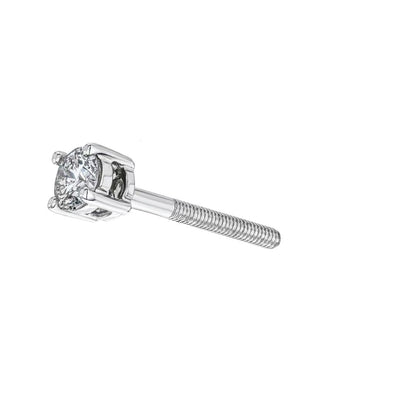 Natural/Lab Created 0.50Ct Diamond Studs Earrings in White Gold Birthday Gift for Wife