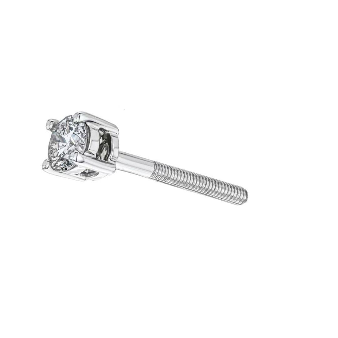 1.50Ct Natural/Lab Grown Round Diamond Solitaire Studs Earring in Platinum
