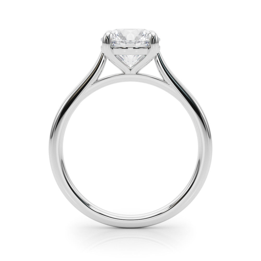 Engagement Ring For Women Natural Round Solitaire Diamond, G-H Color SI Clarity