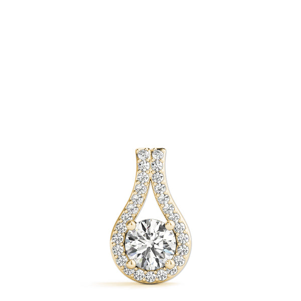 Natural Round 4 Prong Solitaire Pendant – Classic Elegance