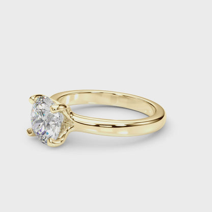 0.50ct Solitaire Round Lab Grown Diamond White Gold Prong Set Engagement Ring
