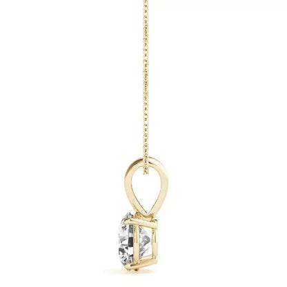 Round Lab Grown Diamond Solitaire Pendant, D Color VVS Clarity 0.20 Ct To 2.00 Ct