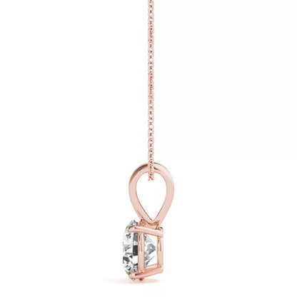 Round Lab Grown Diamond Solitaire Pendant, D Color VVS Clarity 0.20 Ct To 2.00 Ct