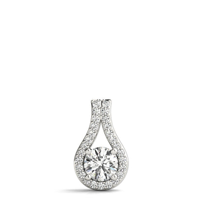 Natural Round 4 Prong Solitaire Pendant – Classic Elegance