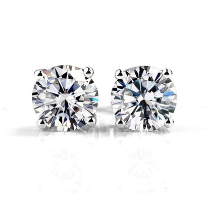 0.50Ct Natural/Lab Created Diamond Studs Earring In Yellow Gold