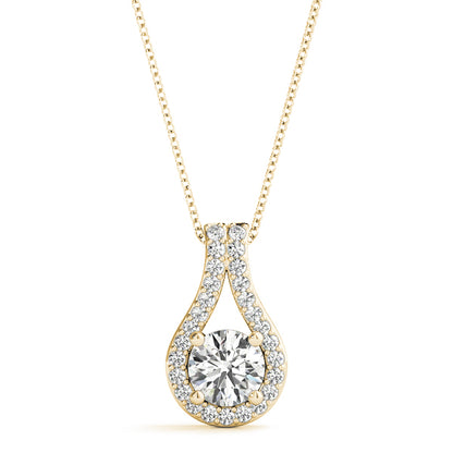 Natural Round 4 Prong Solitaire Pendant – Classic Elegance